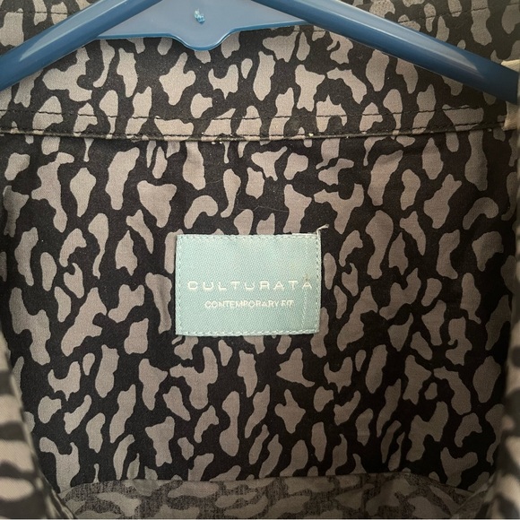 Culturata Contemporary Fit Camo Long Sleeve Button Down Shirt - Picture 3 of 6